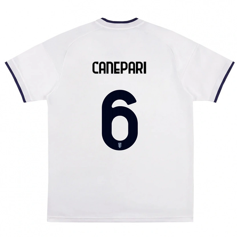 Danxen Herren Lorenzo Canepari #6 Weiß Rot Königsblau Auswärtstrikot Trikot 2026/27 T-Shirt