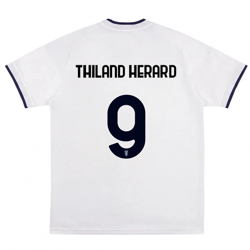 Danxen Herren Robin Thiland-Herard #9 Weiß Rot Königsblau Auswärtstrikot Trikot 2026/27 T-Shirt