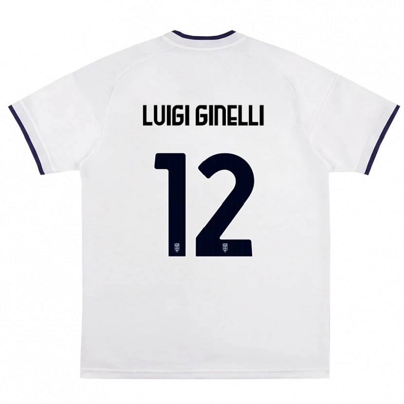 Danxen Herren Lorenzo Luigi Ginelli #12 Weiß Rot Königsblau Auswärtstrikot Trikot 2026/27 T-Shirt