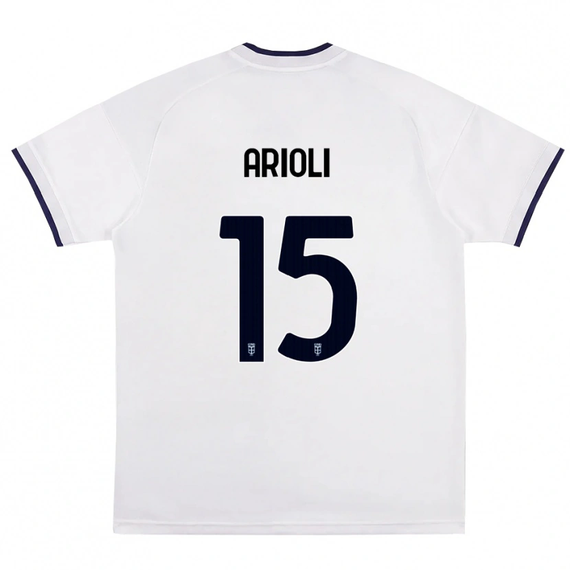 Danxen Herren Mattia Arioli #15 Weiß Rot Königsblau Auswärtstrikot Trikot 2026/27 T-Shirt