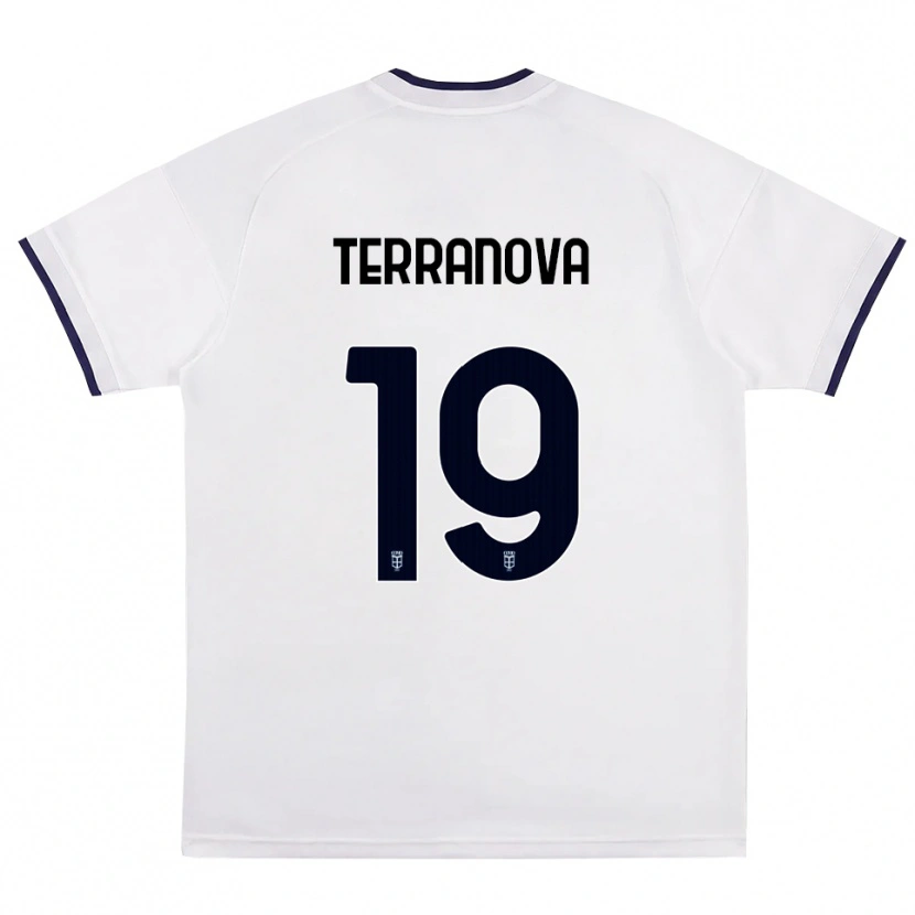 Danxen Herren Mattia Terranova #19 Weiß Rot Königsblau Auswärtstrikot Trikot 2026/27 T-Shirt