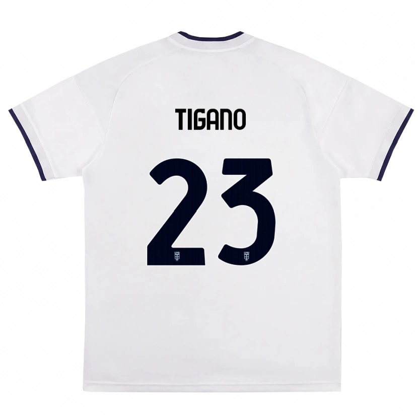 Danxen Herren Achille Tigano #23 Weiß Rot Königsblau Auswärtstrikot Trikot 2026/27 T-Shirt