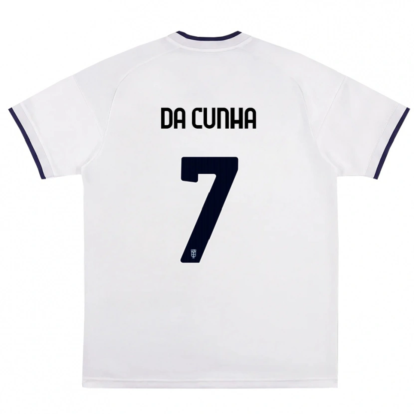 Danxen Herren Lucas Da Cunha #7 Weiß Rot Königsblau Auswärtstrikot Trikot 2026/27 T-Shirt