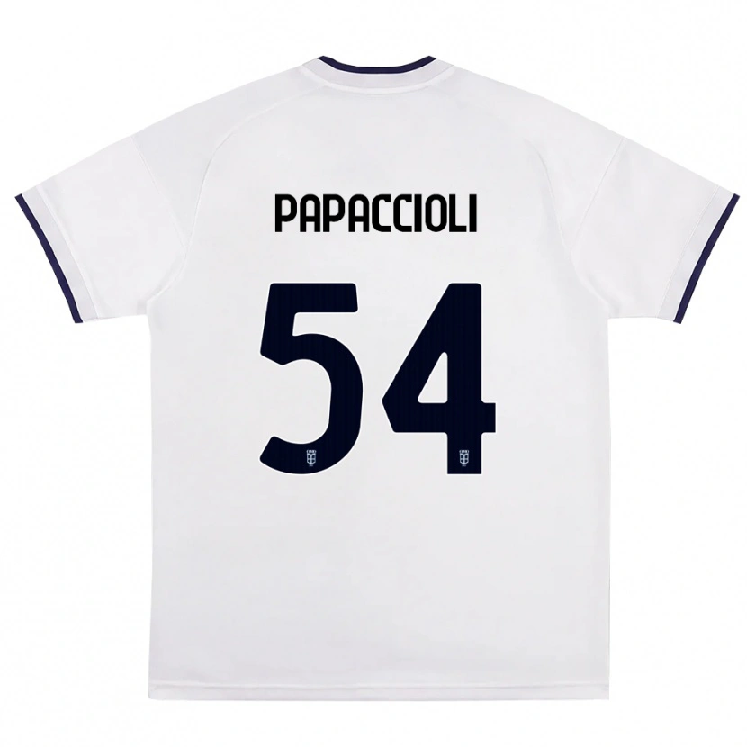 Danxen Herren Matteo Papaccioli #54 Weiß Rot Königsblau Auswärtstrikot Trikot 2026/27 T-Shirt