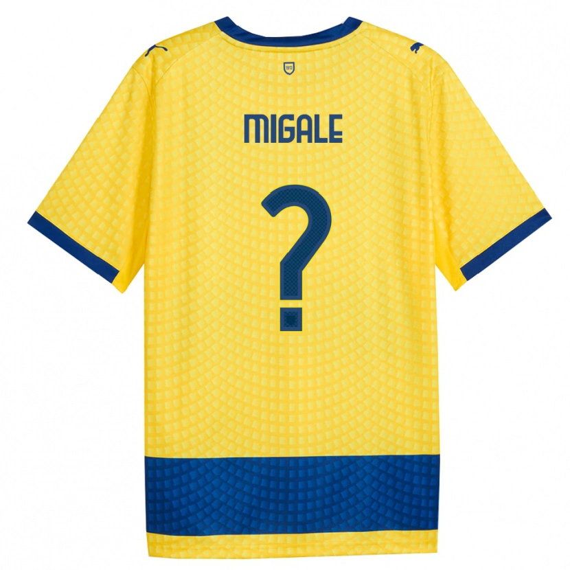 Danxen Herren Alessandro Migale #0 Gelb Blau Schwarz Auswärtstrikot Trikot 2026/27 T-Shirt
