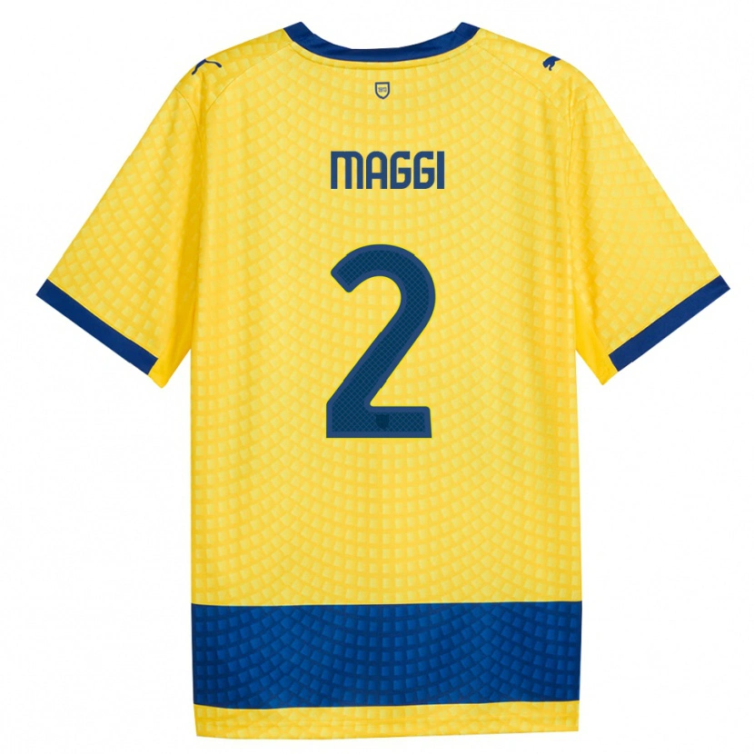 Danxen Herren Jacopo Maggi #2 Gelb Blau Schwarz Auswärtstrikot Trikot 2026/27 T-Shirt