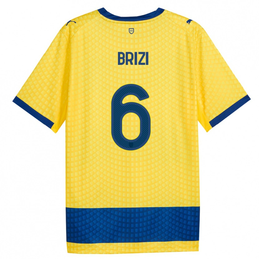Danxen Herren Andrea Brizi #6 Gelb Blau Schwarz Auswärtstrikot Trikot 2026/27 T-Shirt