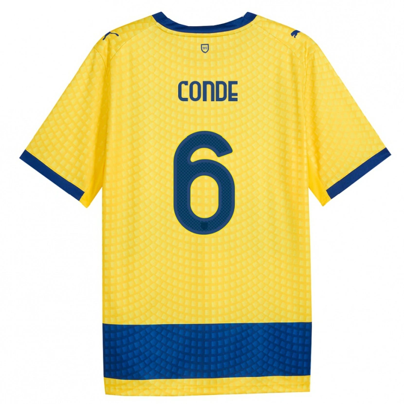 Danxen Herren Bernardo Conde #6 Gelb Blau Schwarz Auswärtstrikot Trikot 2026/27 T-Shirt