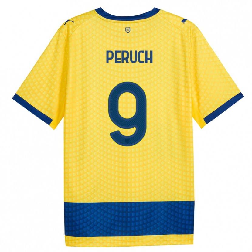 Danxen Herren Pietro Peruch #9 Gelb Blau Schwarz Auswärtstrikot Trikot 2026/27 T-Shirt