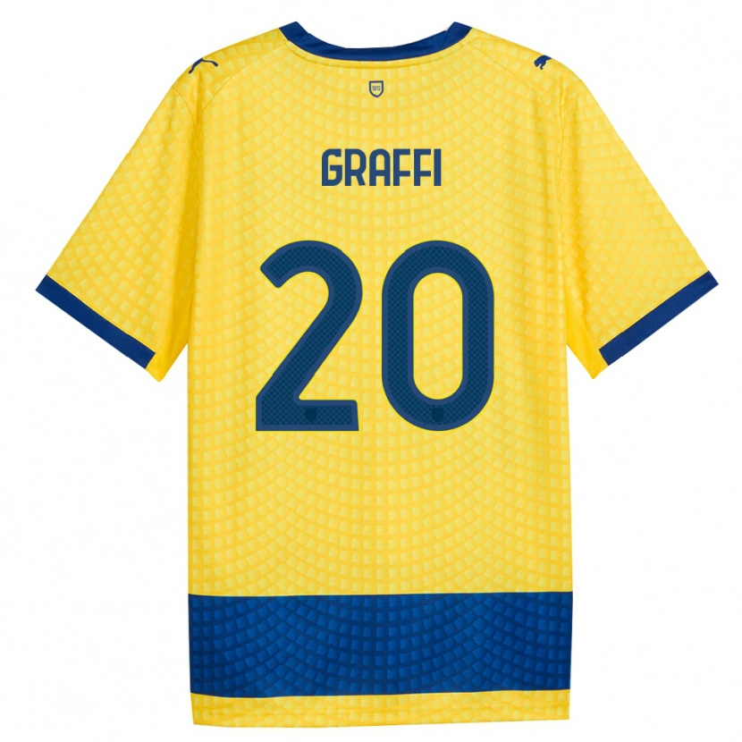 Danxen Herren Jacopo Graffi #20 Gelb Blau Schwarz Auswärtstrikot Trikot 2026/27 T-Shirt