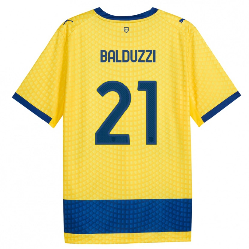 Danxen Herren Davide Balduzzi #21 Gelb Blau Schwarz Auswärtstrikot Trikot 2026/27 T-Shirt