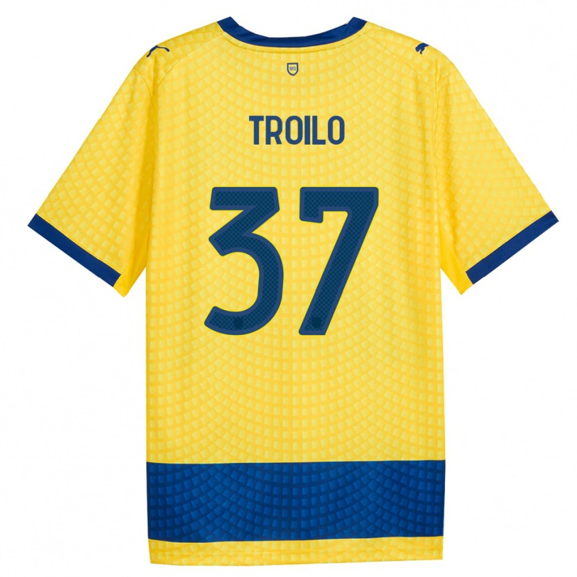 Danxen Herren Mariano Troilo #37 Gelb Blau Schwarz Auswärtstrikot Trikot 2026/27 T-Shirt