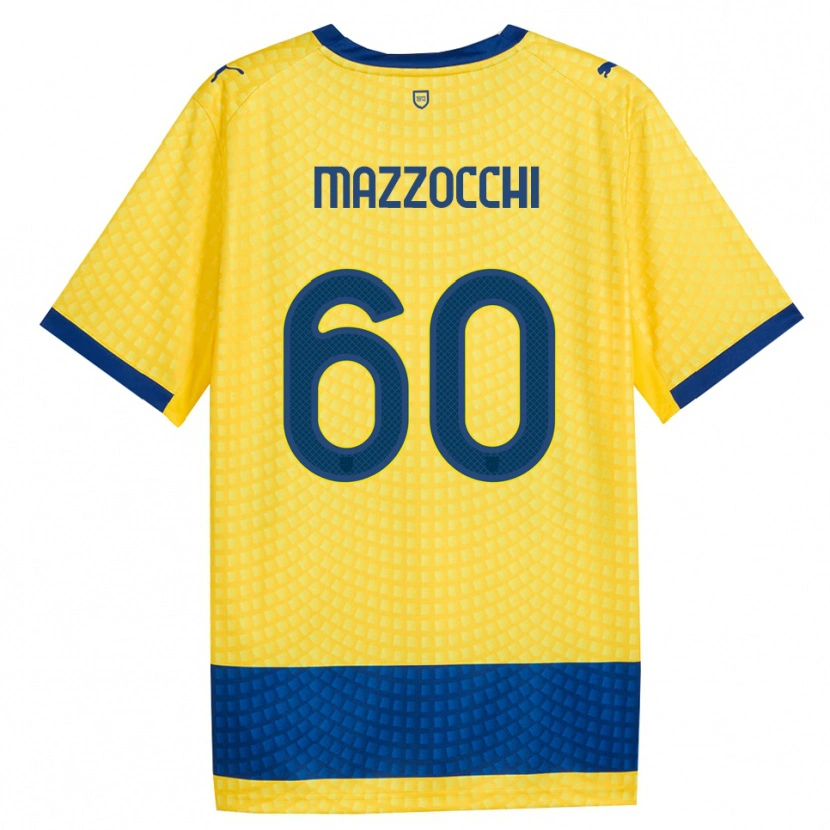 Danxen Herren Alessandro Mazzocchi #60 Gelb Blau Schwarz Auswärtstrikot Trikot 2026/27 T-Shirt