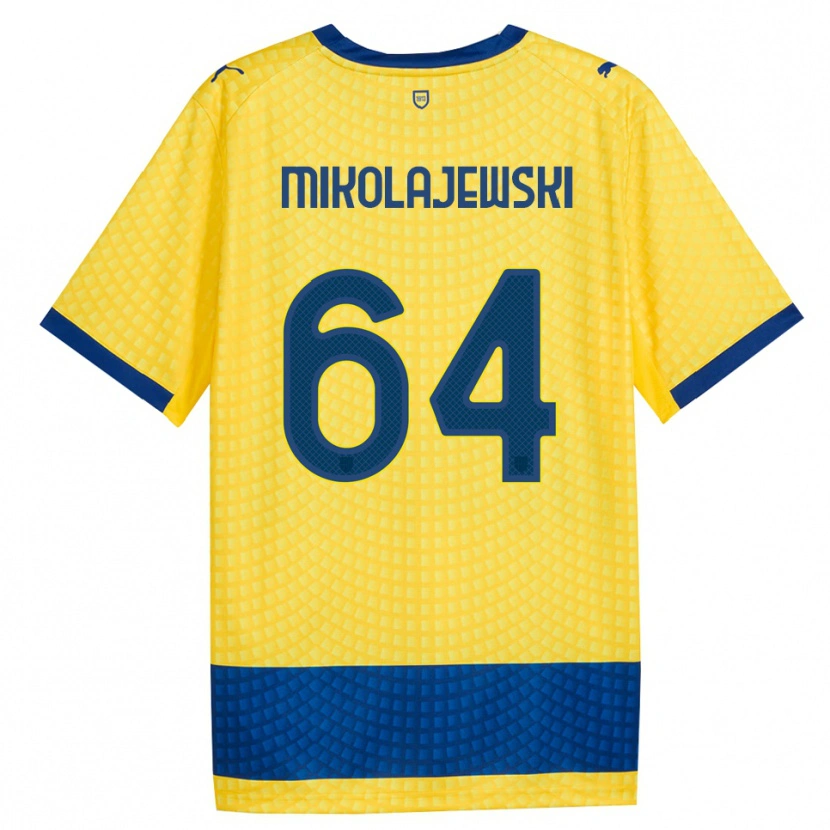 Danxen Herren Daniel Mikolajewski #64 Gelb Blau Schwarz Auswärtstrikot Trikot 2026/27 T-Shirt