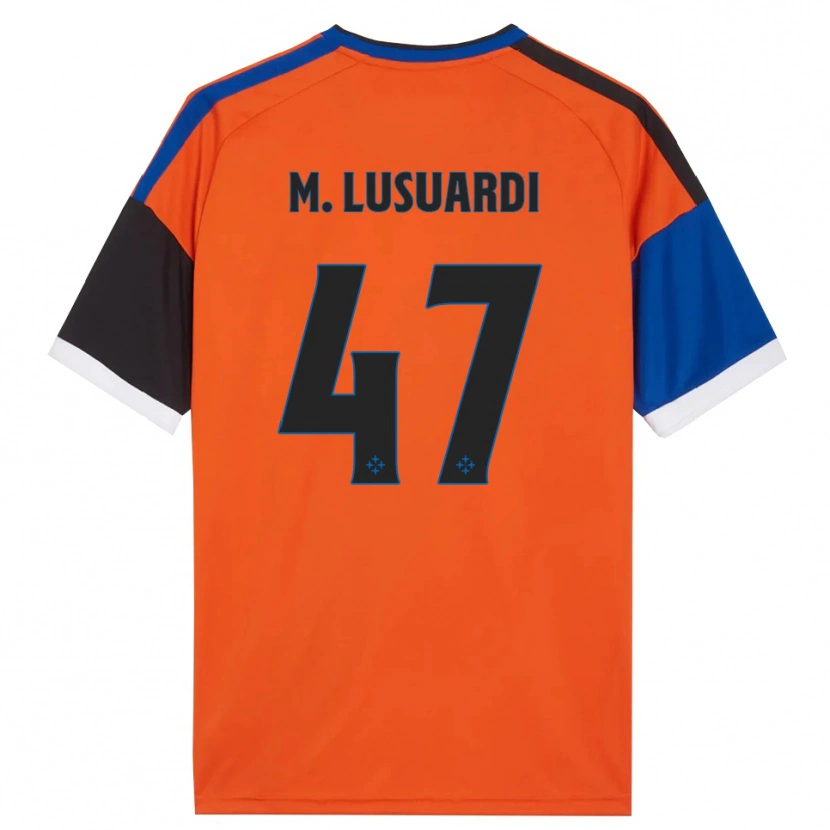Danxen Herren Mateus Lusuardi #47 Orange Blau Schwarz Weiß Auswärtstrikot Trikot 2026/27 T-Shirt