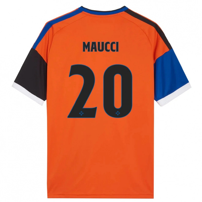Danxen Herren Giacomo Maucci #20 Orange Blau Schwarz Weiß Auswärtstrikot Trikot 2026/27 T-Shirt