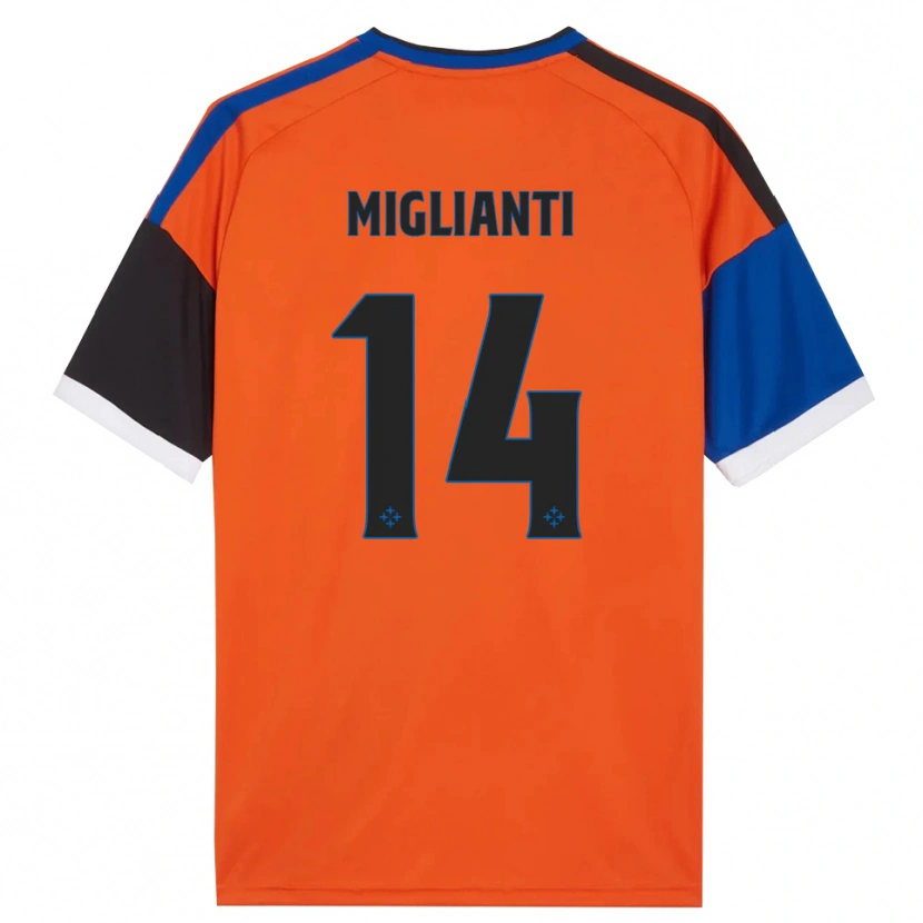 Danxen Herren Niccolò Miglianti #14 Orange Blau Schwarz Weiß Auswärtstrikot Trikot 2026/27 T-Shirt