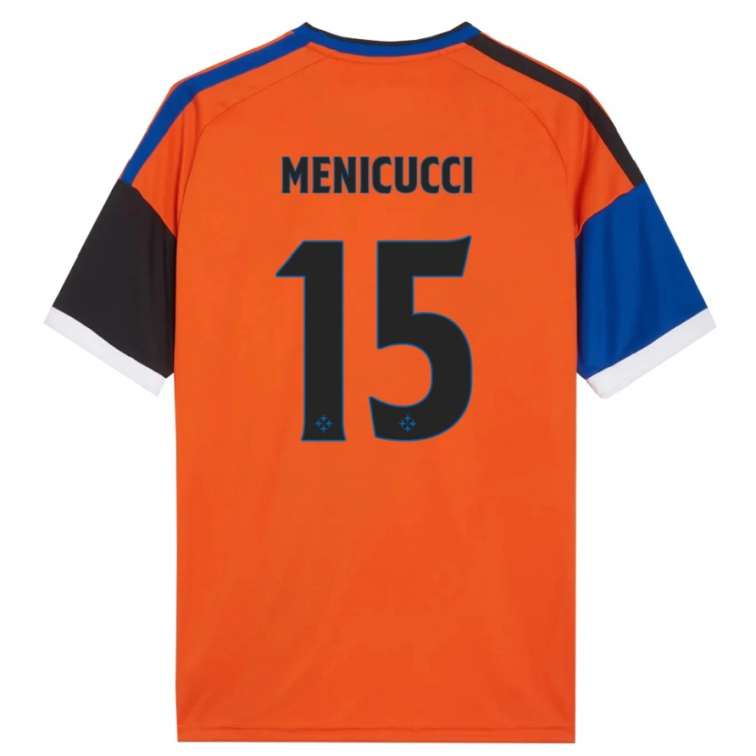 Danxen Herren Edoardo Menicucci #15 Orange Blau Schwarz Weiß Auswärtstrikot Trikot 2026/27 T-Shirt