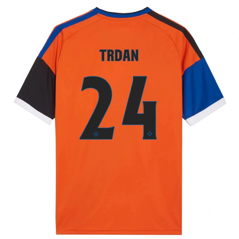 Danxen Herren Miha Trdan #24 Orange Blau Schwarz Weiß Auswärtstrikot Trikot 2026/27 T-Shirt