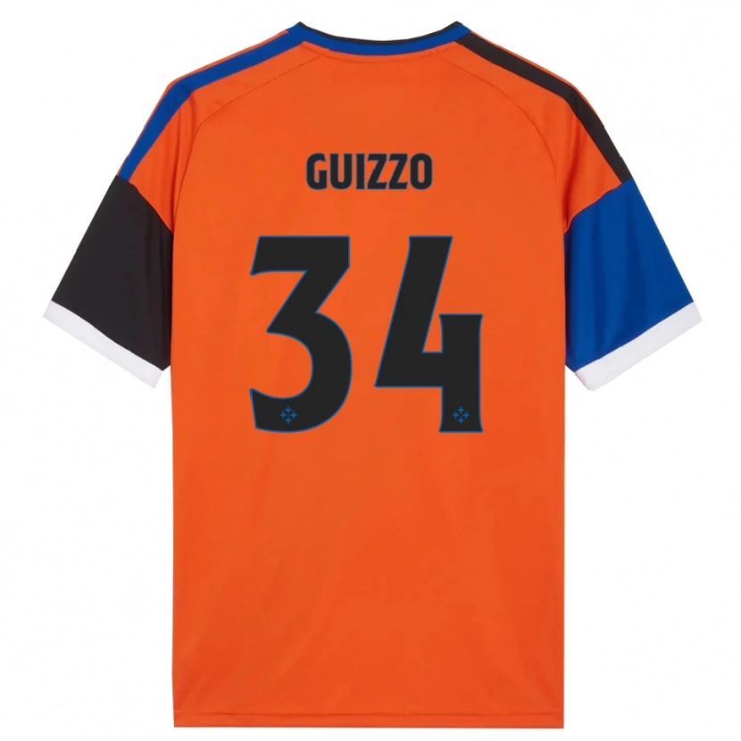 Danxen Herren Tommaso Guizzo #34 Orange Blau Schwarz Weiß Auswärtstrikot Trikot 2026/27 T-Shirt