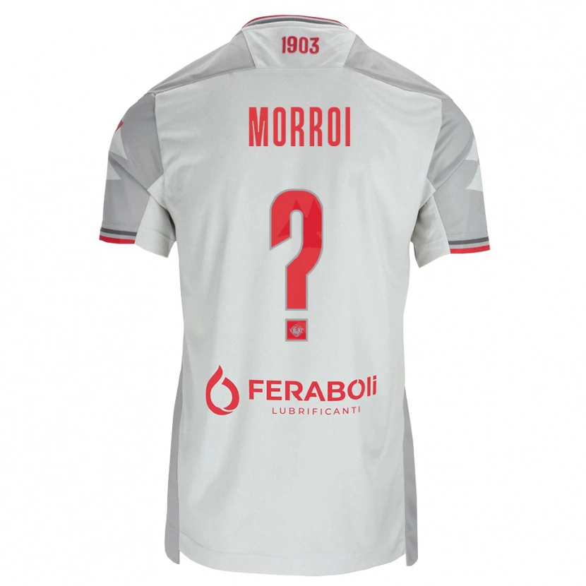Danxen Herren Lorenzo Morroi #0 Grau Weiß Rot Auswärtstrikot Trikot 2026/27 T-Shirt