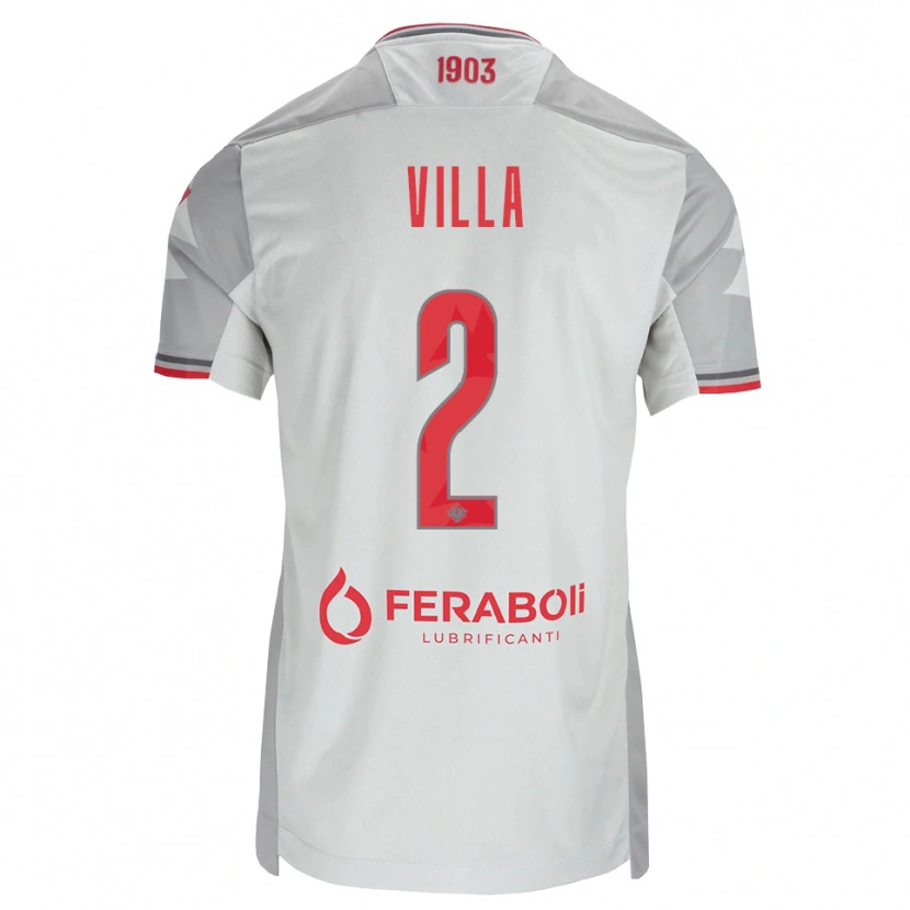 Danxen Herren Riccardo Villa #2 Grau Weiß Rot Auswärtstrikot Trikot 2026/27 T-Shirt