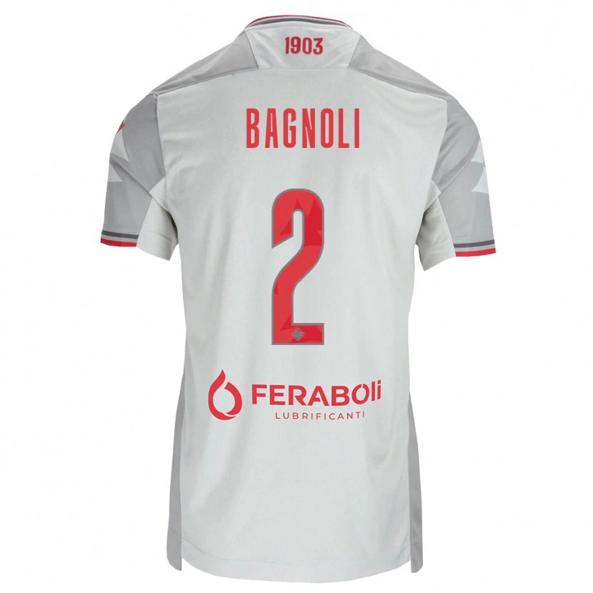 Danxen Herren Edoardo Bagnoli #2 Grau Weiß Rot Auswärtstrikot Trikot 2026/27 T-Shirt