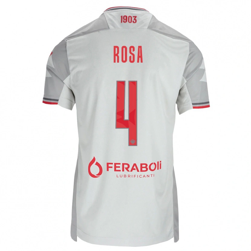 Danxen Herren Riccardo Rosa #4 Grau Weiß Rot Auswärtstrikot Trikot 2026/27 T-Shirt