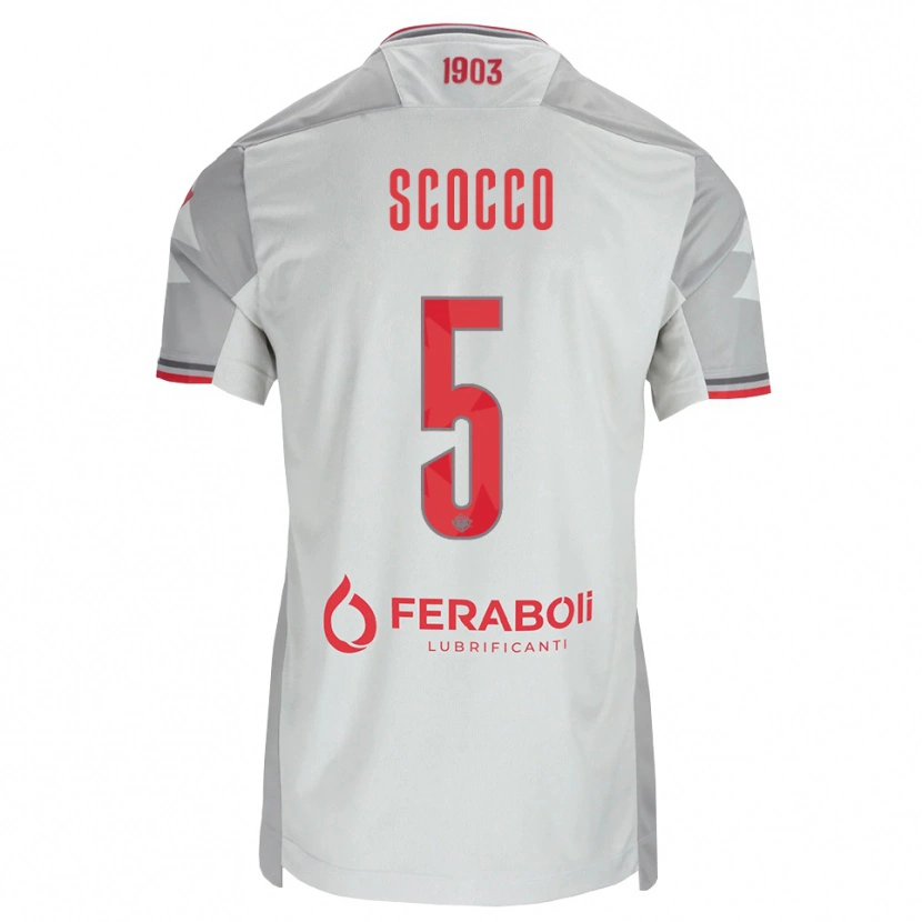Danxen Herren Lionel Scocco #5 Grau Weiß Rot Auswärtstrikot Trikot 2026/27 T-Shirt