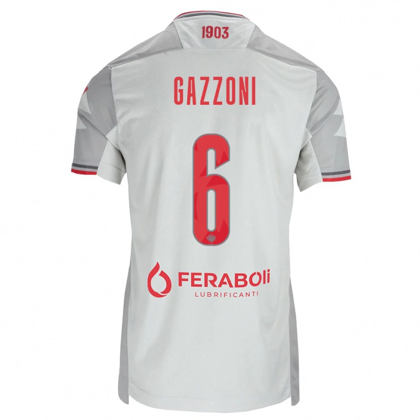 Danxen Herren Matteo Gazzoni #6 Grau Weiß Rot Auswärtstrikot Trikot 2026/27 T-Shirt