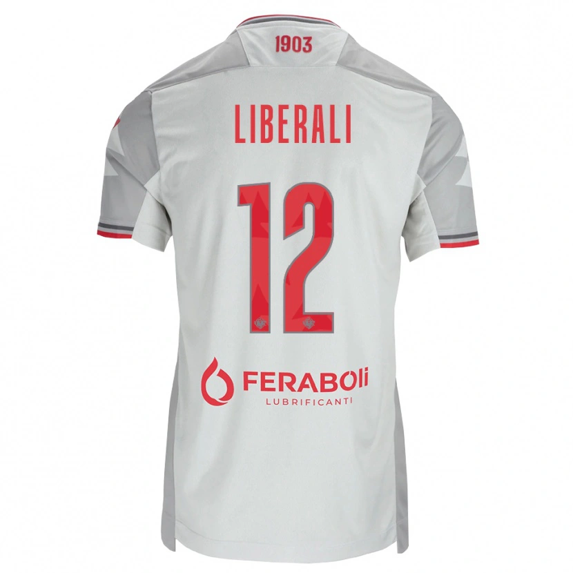 Danxen Herren Riccardo Liberali #12 Grau Weiß Rot Auswärtstrikot Trikot 2026/27 T-Shirt