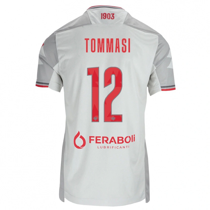 Danxen Herren Francesco Tommasi #12 Grau Weiß Rot Auswärtstrikot Trikot 2026/27 T-Shirt