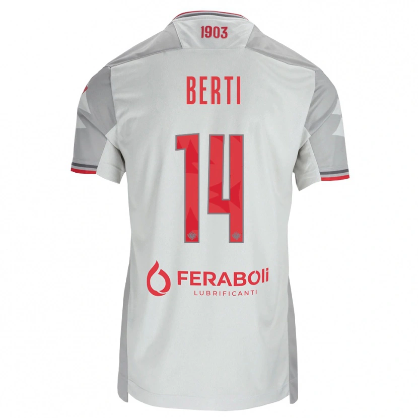 Danxen Herren Tommaso Berti #14 Grau Weiß Rot Auswärtstrikot Trikot 2026/27 T-Shirt