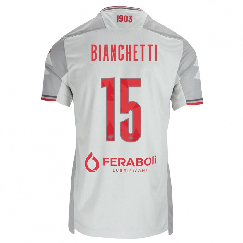 Danxen Herren Matteo Bianchetti #15 Grau Weiß Rot Auswärtstrikot Trikot 2026/27 T-Shirt