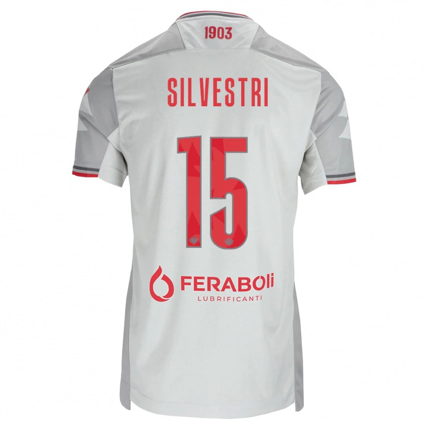 Danxen Herren Cristiano Silvestri #15 Grau Weiß Rot Auswärtstrikot Trikot 2026/27 T-Shirt