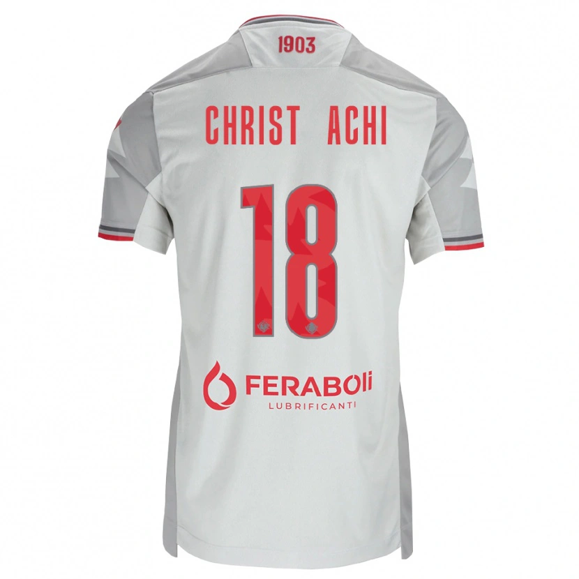Danxen Herren Ange Christ Achi #18 Grau Weiß Rot Auswärtstrikot Trikot 2026/27 T-Shirt