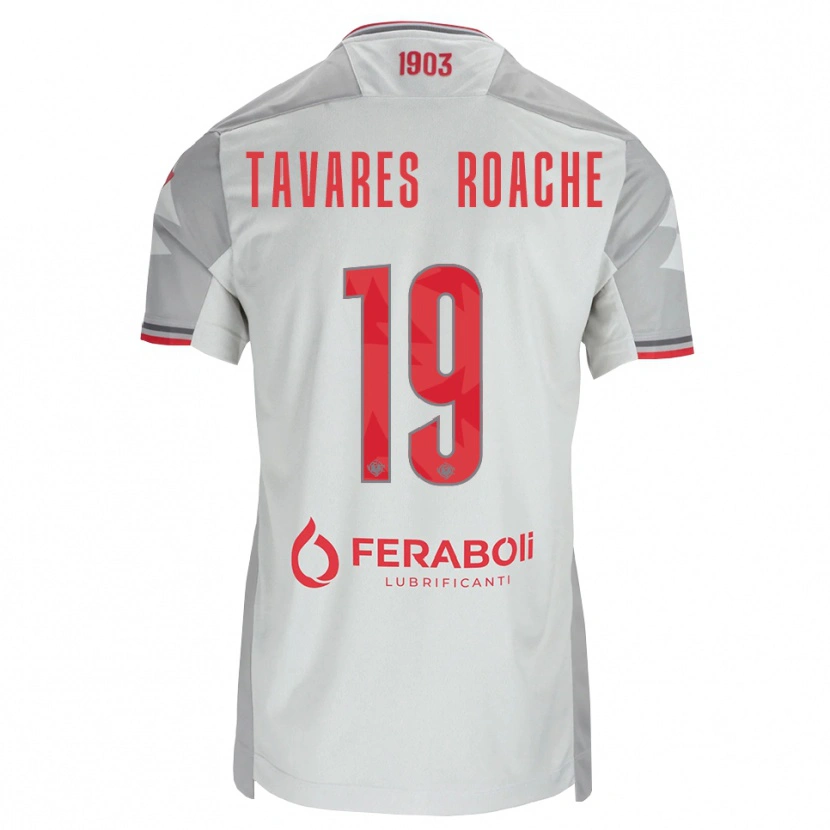 Danxen Herren Carter Tavares Roache #19 Grau Weiß Rot Auswärtstrikot Trikot 2026/27 T-Shirt