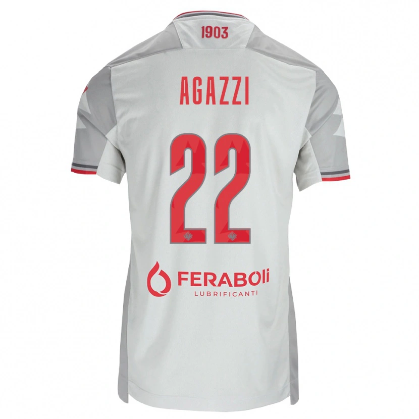 Danxen Herren Federico Agazzi #22 Grau Weiß Rot Auswärtstrikot Trikot 2026/27 T-Shirt