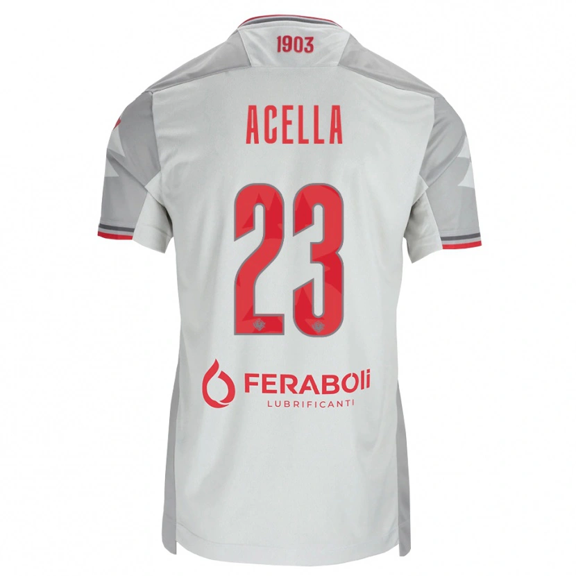 Danxen Herren Christian Acella #23 Grau Weiß Rot Auswärtstrikot Trikot 2026/27 T-Shirt