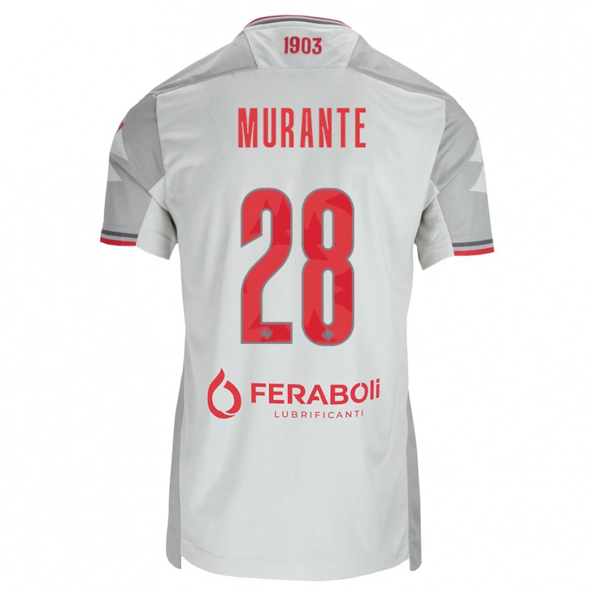 Danxen Herren Alessandro Murante #28 Grau Weiß Rot Auswärtstrikot Trikot 2026/27 T-Shirt