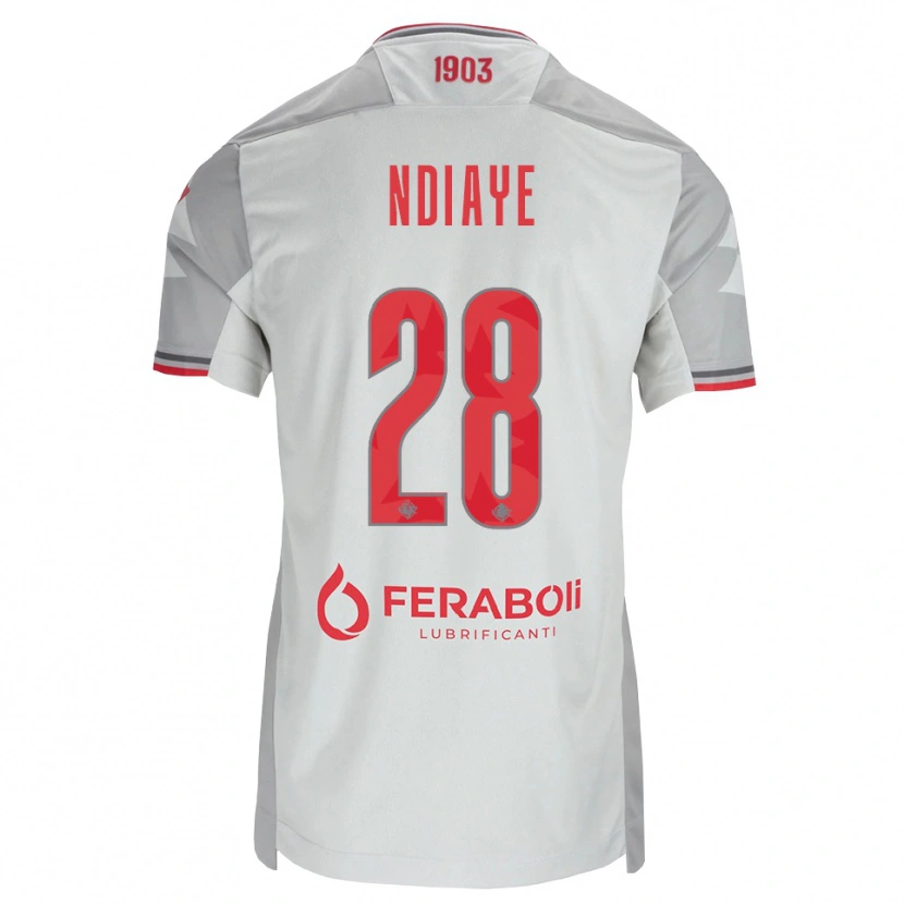 Danxen Herren Maissa Ndiaye #28 Grau Weiß Rot Auswärtstrikot Trikot 2026/27 T-Shirt