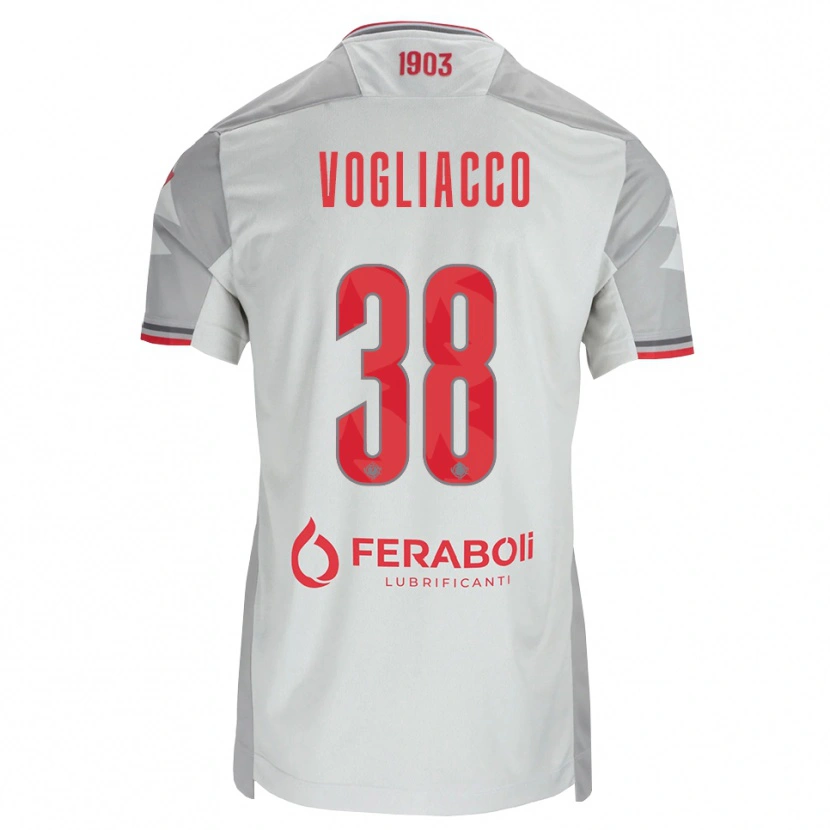Danxen Herren Alessandro Vogliacco #38 Grau Weiß Rot Auswärtstrikot Trikot 2026/27 T-Shirt