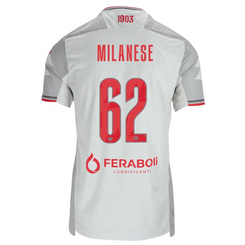 Danxen Herren Tommaso Milanese #62 Grau Weiß Rot Auswärtstrikot Trikot 2026/27 T-Shirt