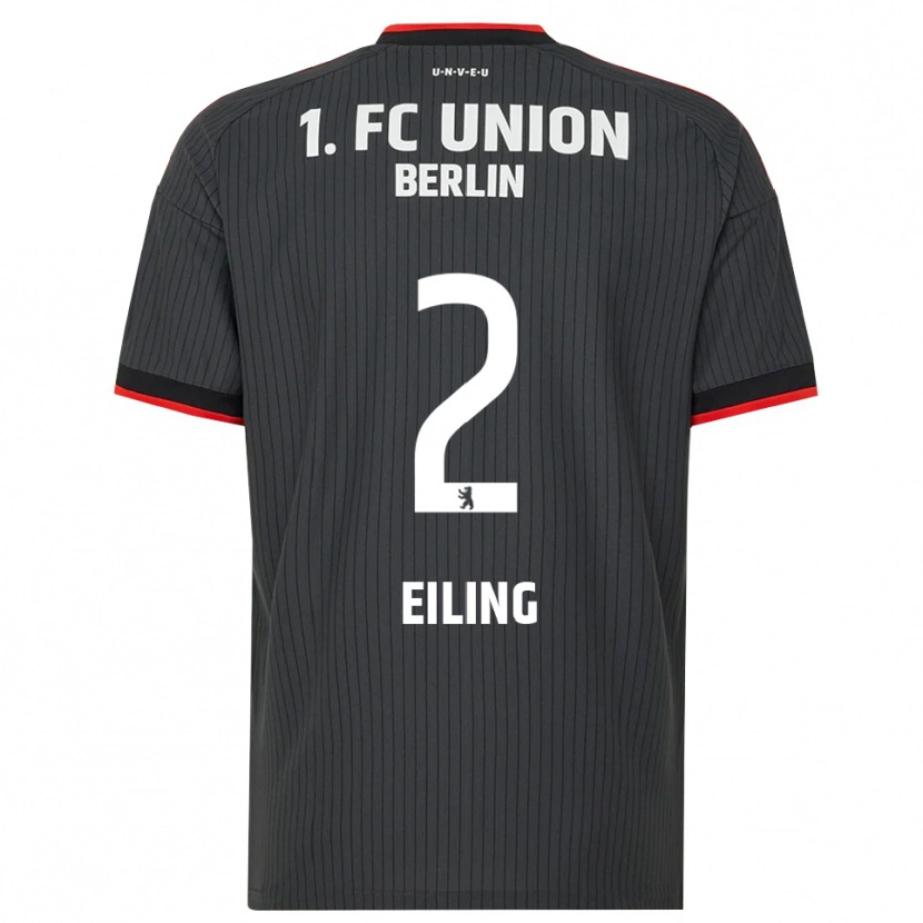 Danxen Herren Phillip Eiling #2 Schwarz Weiß Rot Auswärtstrikot Trikot 2026/27 T-Shirt