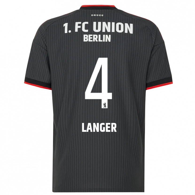 Danxen Herren Richard Langer #4 Schwarz Weiß Rot Auswärtstrikot Trikot 2026/27 T-Shirt