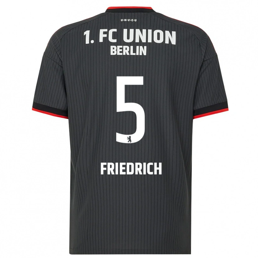 Danxen Herren Marvin Friedrich #5 Schwarz Weiß Rot Auswärtstrikot Trikot 2026/27 T-Shirt