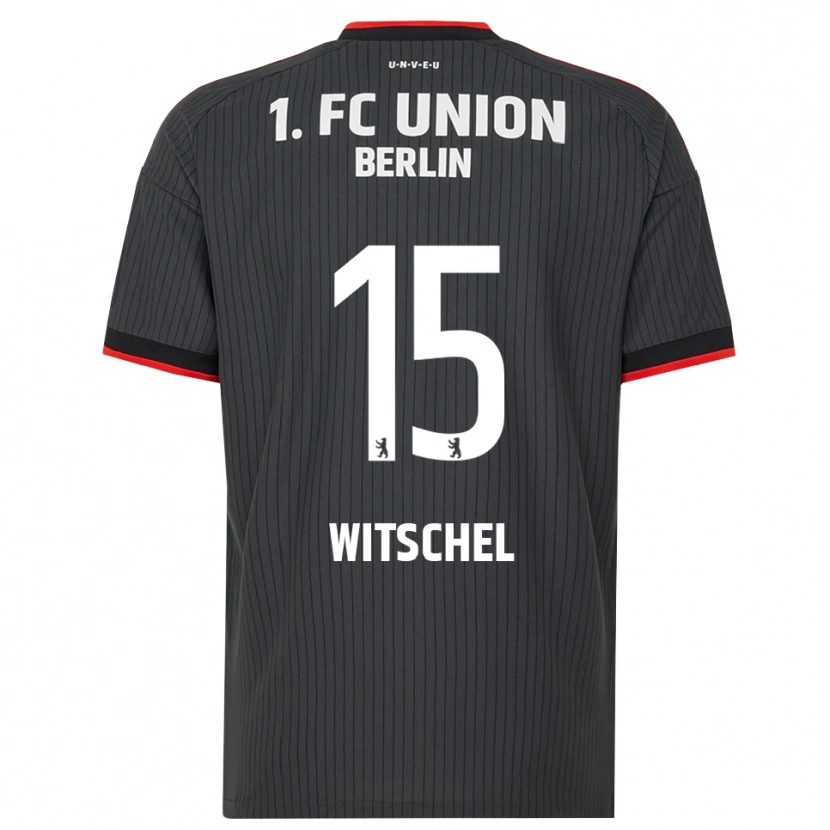Danxen Herren Maxim Witschel #15 Schwarz Weiß Rot Auswärtstrikot Trikot 2026/27 T-Shirt