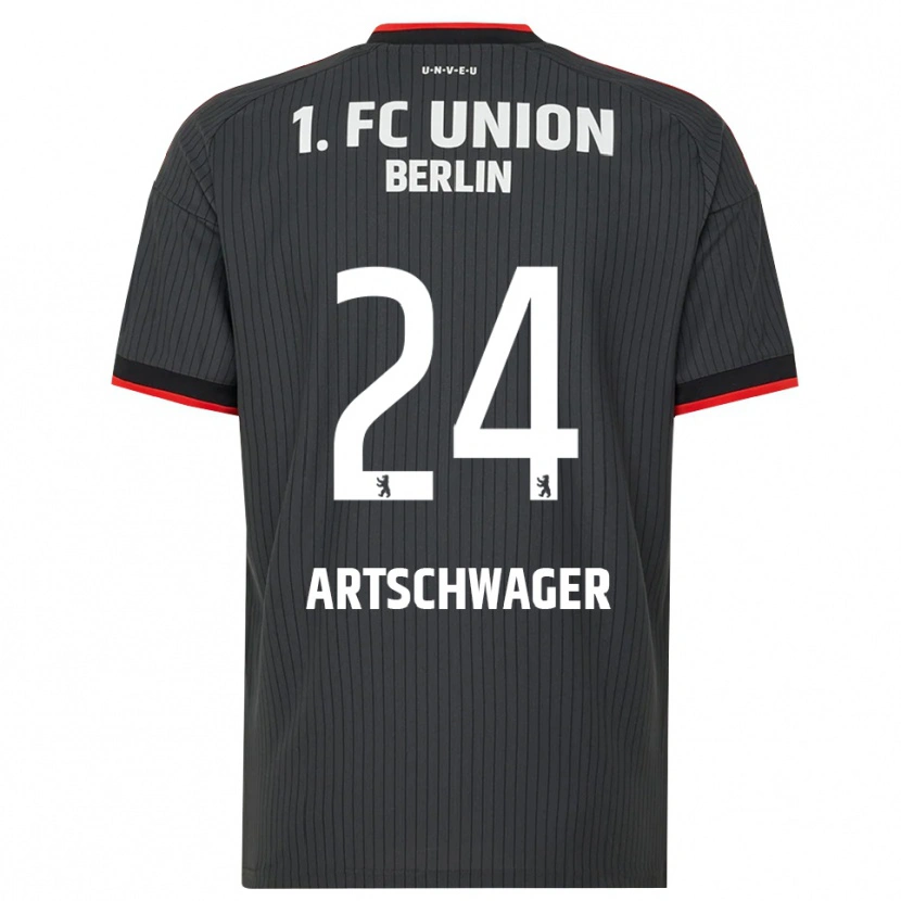 Danxen Herren Finn Artschwager #24 Schwarz Weiß Rot Auswärtstrikot Trikot 2026/27 T-Shirt
