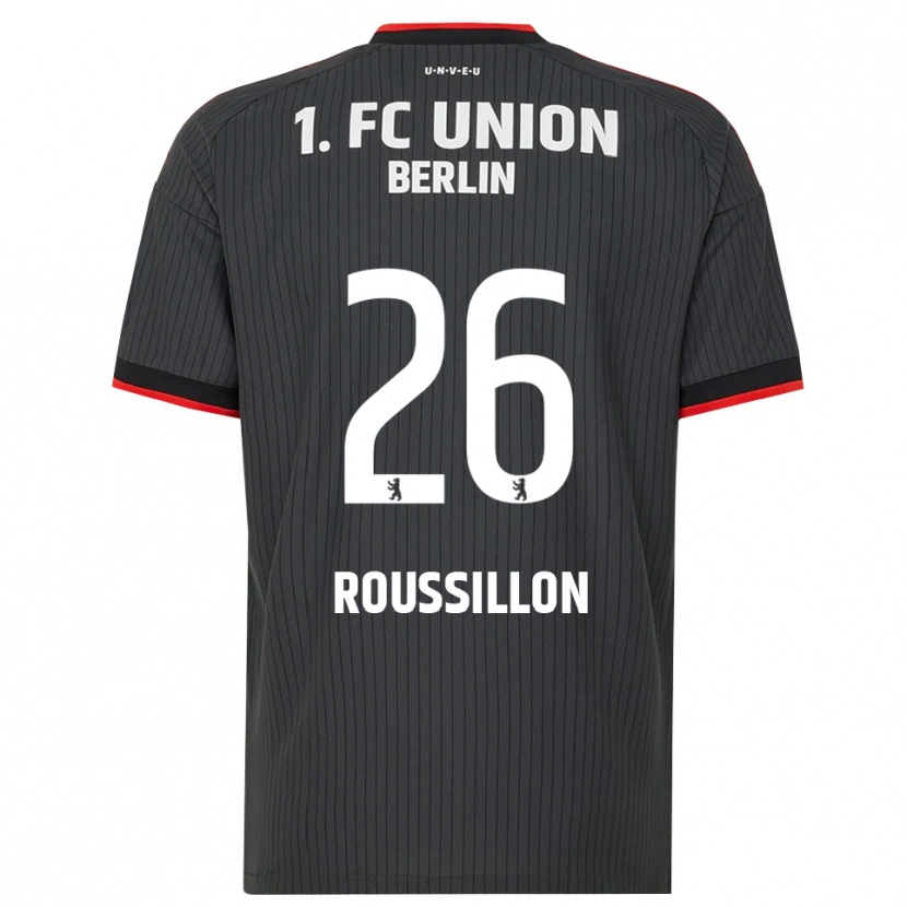 Danxen Herren Jérôme Roussillon #26 Schwarz Weiß Rot Auswärtstrikot Trikot 2026/27 T-Shirt