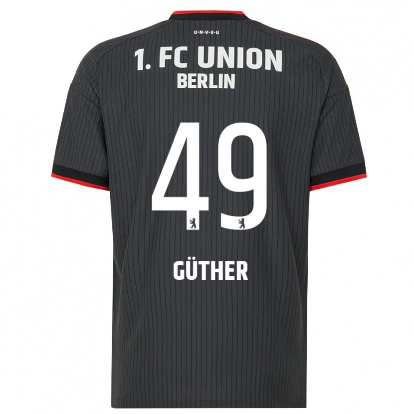 Danxen Herren Linus Güther #49 Schwarz Weiß Rot Auswärtstrikot Trikot 2026/27 T-Shirt